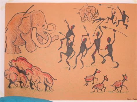 pinturas rupestres para niños - bastones para caminar